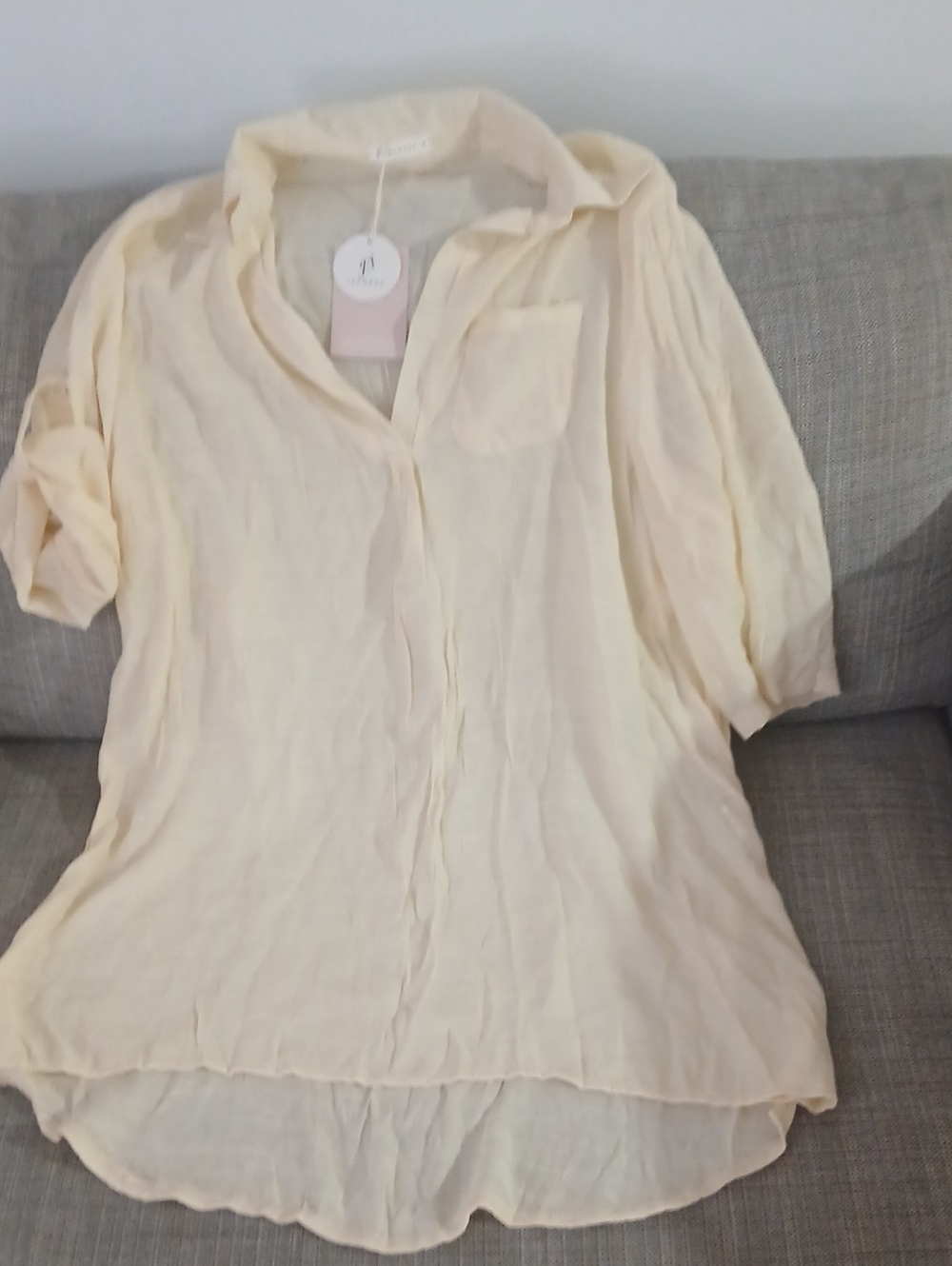 Light Cream Sheer Women's Camisole Top Or Beach Cover Up🌺🌼
